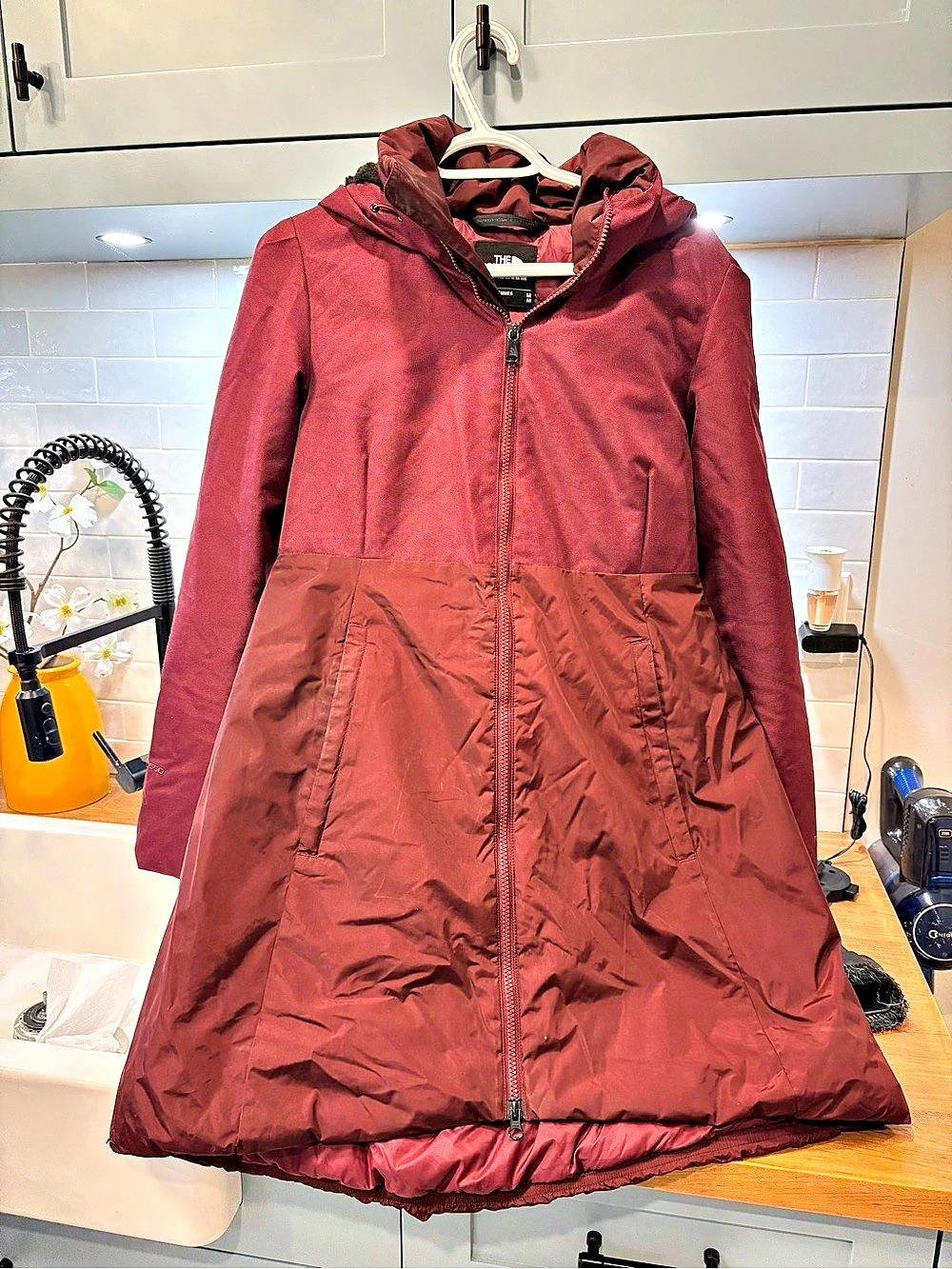 The North Face Shelbe Raschel Parka Women's Parka Burgundy Size Medium